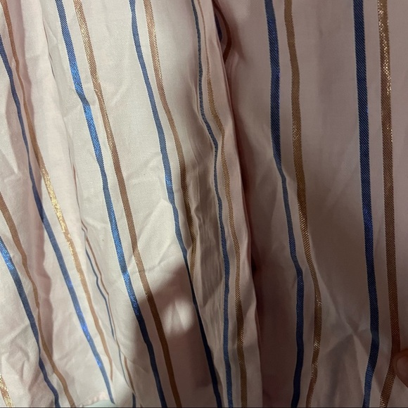 J. Jill Button Down Pinstripe Size LP - Picture 3 of 5